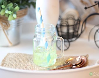 Mini Mason Jar Faux Lemonade Drink - Home Decor - Tiered Tray - Faux Drinks - Cottage - Farmhouse - Coffee Bar Decor - Decorative Tray Decor