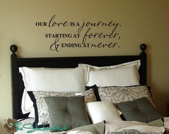 Our Love is a Journey - Wall Decals - Vinyl Lettering - Home Decor Decals - Quote Saying Vinyl Wall Art Lettering Decals Stickers 491