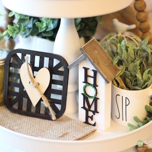 Family Farmhouse Signs - Home Sign - House - Tiered Tray Set - Mix and Match Items - Mini Signs 3D Signs - Cottage Farmhouse Wood Signs G113
