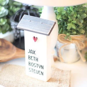 Family Mini House Sign - Home Sign - Custom House - Tiered Tray Items - Tray Sets - Mini Signs 3D Signs - Cottage Farmhouse Wood Signs