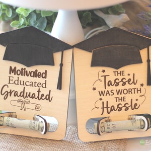 Graduation Gift Wood Money Holder - Custom Gift Idea - College Graduation - High School Graduation - Personalized Gift Idea - Grad Party