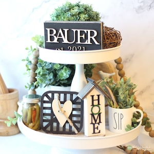 Family Farmhouse Signs - Home Sign - House - Tiered Tray Set - Mix and Match Items - Mini Signs 3D Signs - Cottage Farmhouse Wood Signs G113