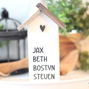 Family Mini House Sign - Home Sign - Custom House - Tiered Tray Items - Tray Sets - Mini Signs 3D Signs - Cottage Farmhouse Wood Signs