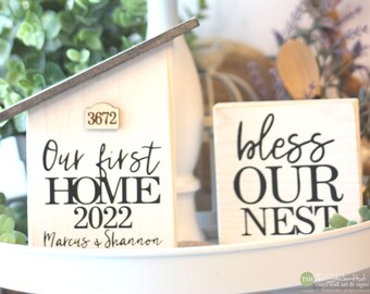 Farmhouse Kitchen Tiered Tray Signs - Family House - Tiered Tray Set - Mix Match Items - Mini Signs 3D Signs - Wood Signs Rae Dunn Decor