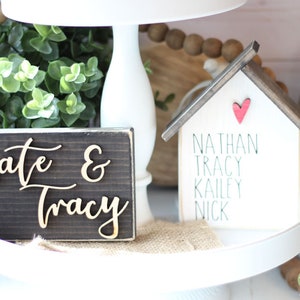 Family Signs - Home Sign - Custom House - Tiered Tray Set - Mix and Match Items - Mini Signs 3D Signs - Cottage Farmhouse Wood Signs