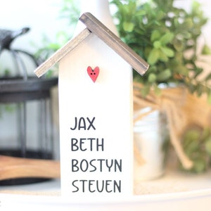 Family Mini House Sign - Home Sign - Custom House - Tiered Tray Items - Tray Sets - Mini Signs 3D Signs - Cottage Farmhouse Wood Signs