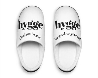 Zapatillas con frase "Cree en ti mismo" Zapatillas de interior / Texto motivacional acogedor