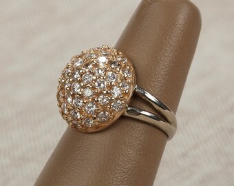 Pave Engagement Ring - Diamonds & 14k Gold