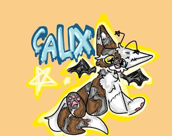 Spezialanfertigung Fursona: Plüschtier, Namensschild Therian