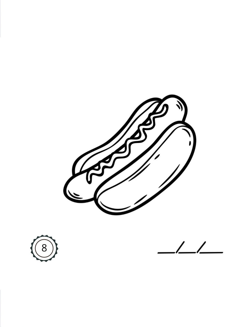 Stress Relief Food Coloring Book Bold Easy For Kids And Adults Etsy