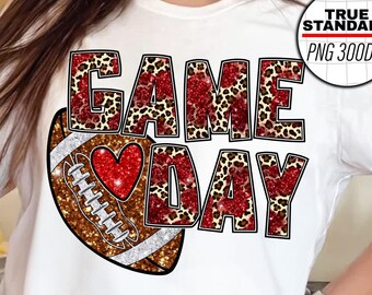 Game Day Football PNG, Sports, Football Game day, Back to school game Tee, Football png, Sublimation Designs Downloads, PNG File