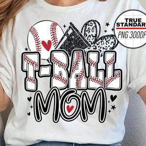 T-ball Mom PNG Image, T-ball Leopard Glitter Black Design, Sublimation Designs Downloads, PNG File