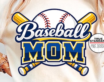 Baseball Mom PNG, Baseball Mom Shirt Design, Sports Mom PNG, Game Day Mom, Baseball Bat Ball, Sublimation, Proud Baseball Mom