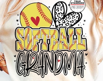 Softball Grandma PNG Image, Game Day Softball PNG, Softball Black Design, Sublimation Designs Downloads, PNG File