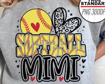 Softball Mimi PNG Image, Game Day Softball PNG, Softball Black Design, Sublimation Designs Downloads, PNG File