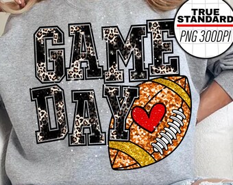 Game Day Football PNG, Sports, Football Game day, Back to school game Tee, Football png, Sublimation Designs Downloads, PNG File