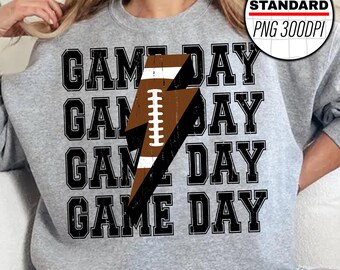 Game Day Football PNG, Sports | Football Game day, Back to school game Tee, Football png, Sublimation Designs Downloads, PNG File