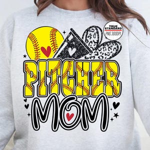 Pitcher Mom PNG Image, Softball Mom Png, Softball Letter Design, Leopard Print Heart Png, Sublimation Designs Downloads, PNG File