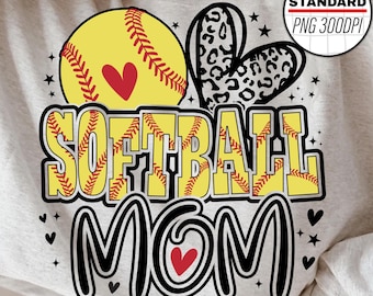 Softball Mom PNG Image, Game Day Softball PNG, Softball Black Design, Sublimation Designs Downloads, PNG File