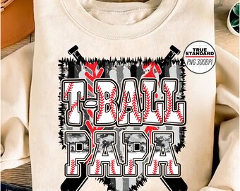 Baseball Papa PNG, T-ball Papa Image PNG, tee-ball camouflage noir bleu, téléchargements de dessins par sublimation, fichier PNG