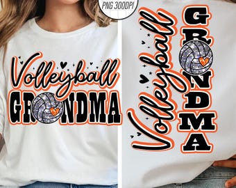 Volleyball Grandma PNG, Sports Grandma Shirt, Volleyball Game Day PNG, Grandma Volleyball Sublimation Design, Digital Download PNG