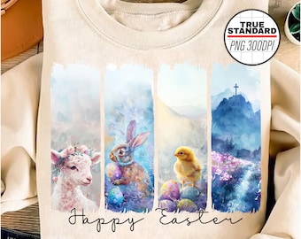 Happy Easter PNG, Retro Easter Png, Easter Bunny Png, Easter Coquette Png, Pastel colors, Easter Coquette Png, Brushstroke Easter Png