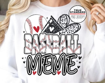 Baseball Meme PNG Image, Baseball Leopard Glitter Black Design, Baseball Png, Sublimation Designs Downloads, PNG File