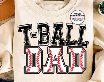 Baseball PNG, T-ball Dad PNG Image, T Ball Black Blue Design, Sublimation Designs Downloads, PNG File