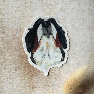 Hund Aufkleber, Berner Sennenhund, schwarz, Haustier Aufkleber, Hundekunst, Nase hoch, Geschenk für Hundeliebhaber, gestanzt, 3 x 3 Zoll, matte Oberfläche