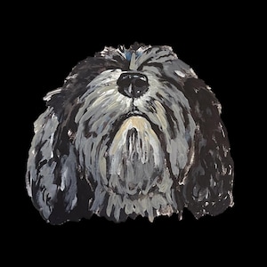 Black Cockapoo Art Sticker: Handmade Die Cut Dog Lover Gift