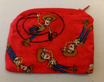 Handmade Coin Purse Toy Story Woody Fabric