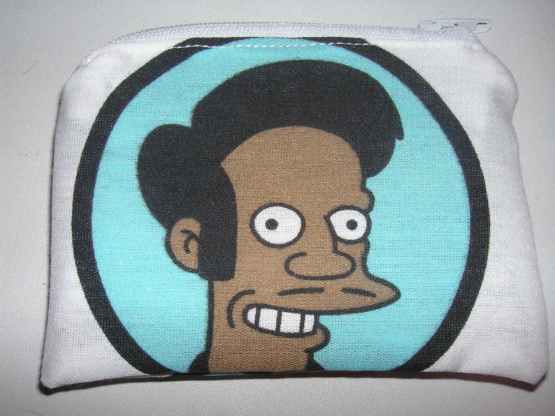 Simpsons cartoon tv handmade zipper fabric coin change purse card holder