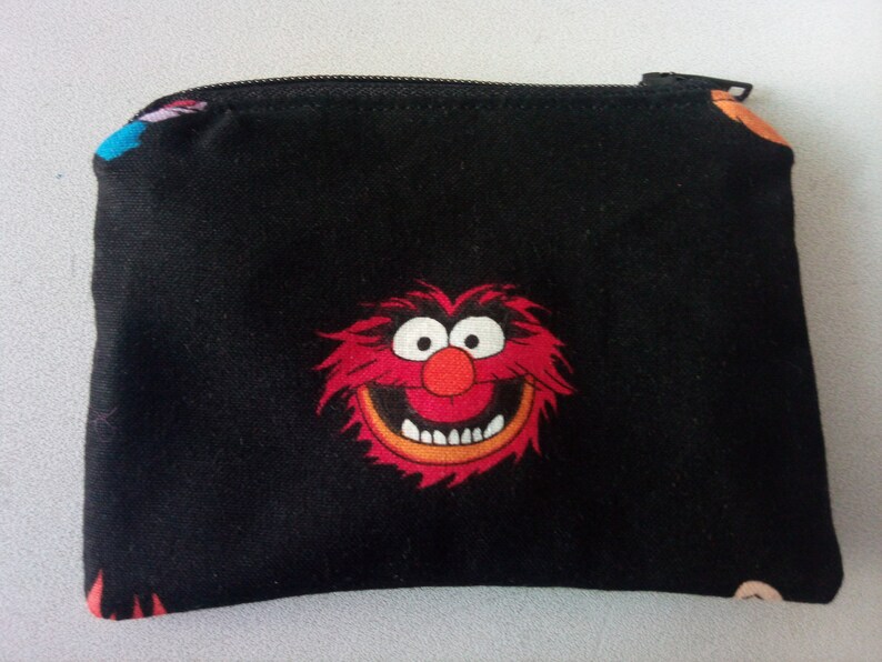 Muppets Animal handmade zipper fabric coin change purse card holder