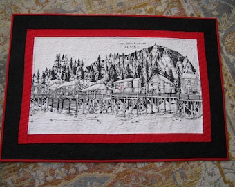 Ketchikan Alaska 27 x 39" Quilted Wall Hanging