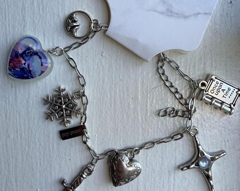 Ice Planet Barbarians inspired charm bracelet feat. Georgie and Vektal! Handmade and One of a Kind!