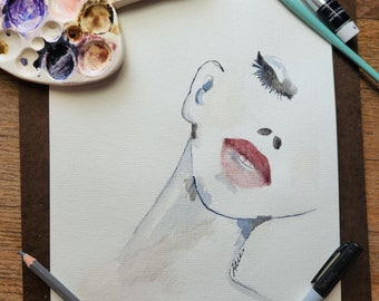 Lovely lady Watercolor Painting