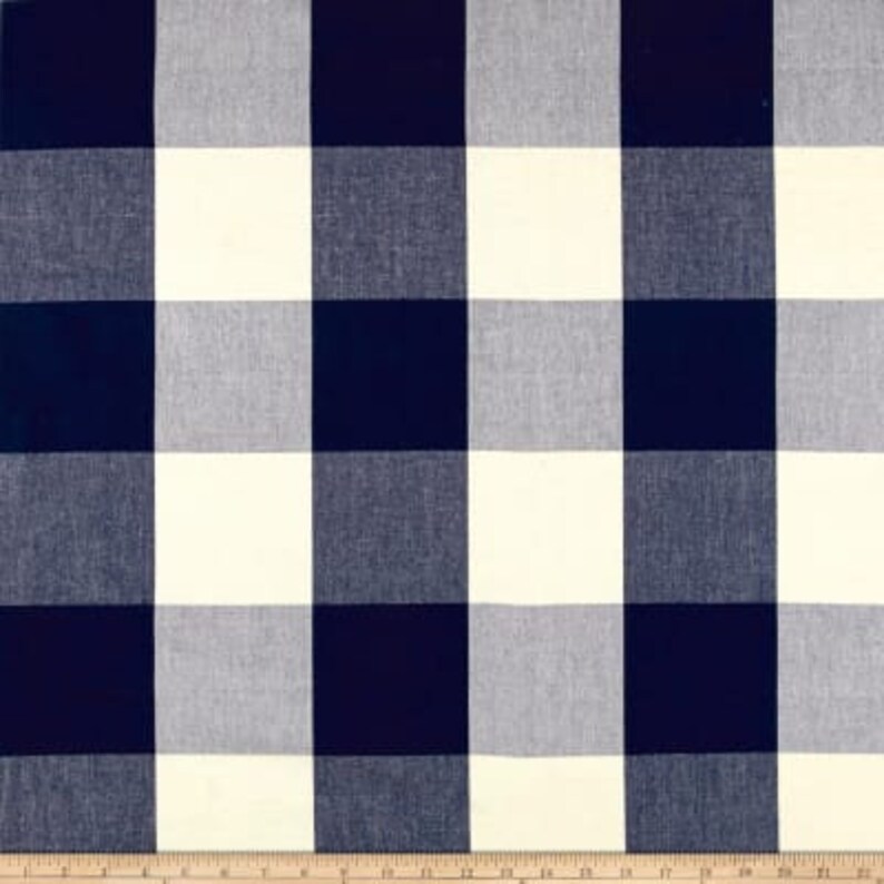 Navy Plaid Door Panels Custom Foyer Rod Pocket Front Entry Etsy