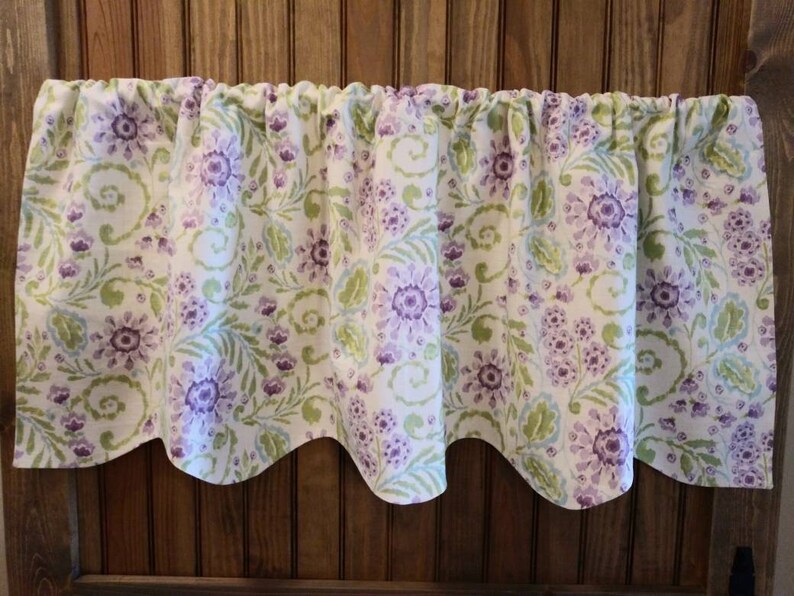 Purple Lavender Floral Window Valance Ready to Ship | Etsy