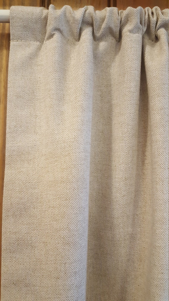 Natural Linen Blend Door Panels Custom Foyer Rod Pocket Etsy