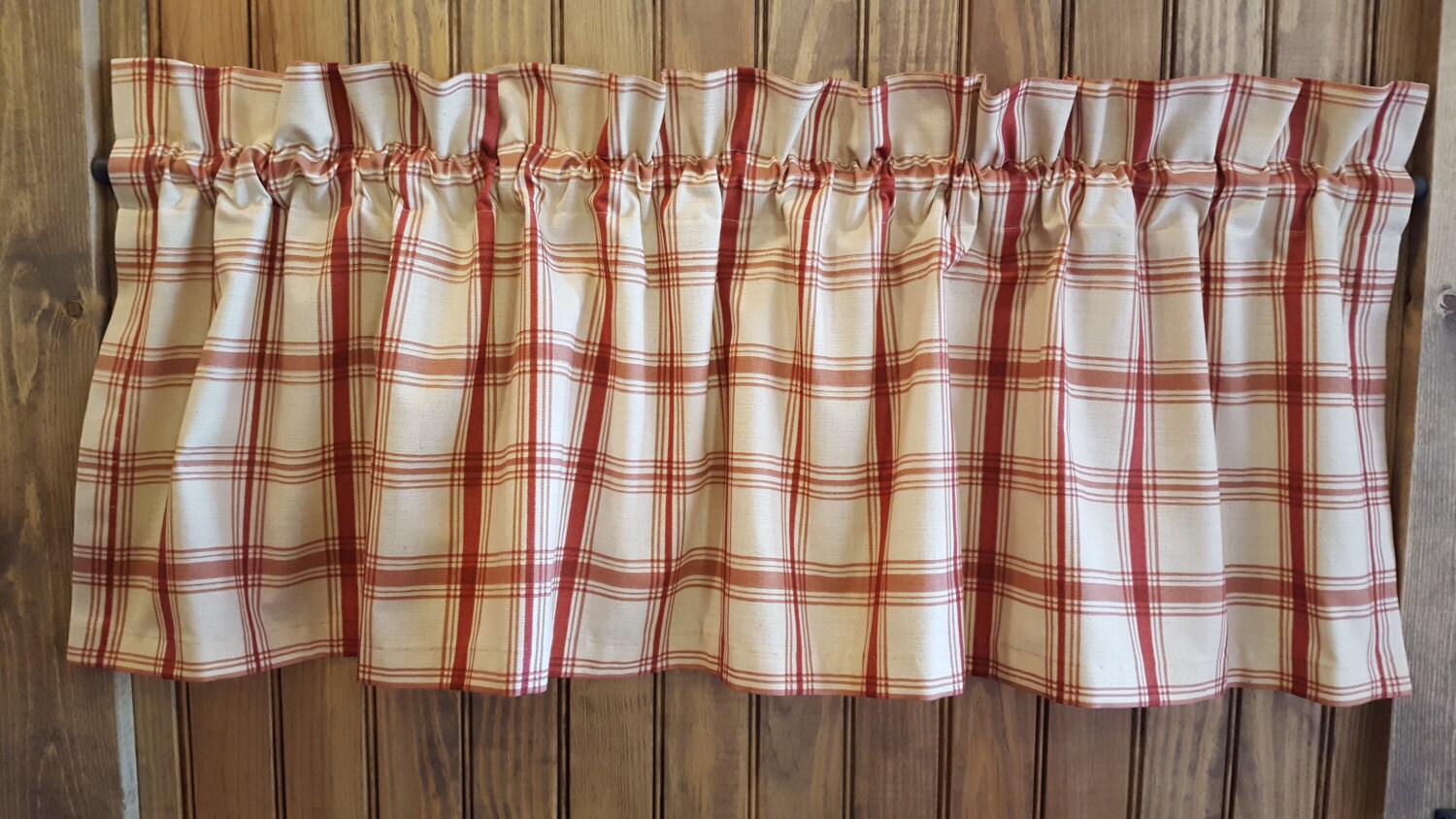 Red Plaid Kitchen Cafe Curtains/ Country Curtains/ Kitchen Etsy