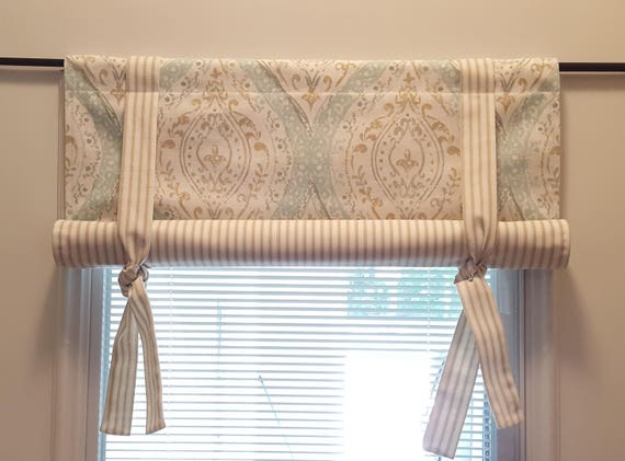 Custom Roll Up Tie Up Valance Magnolia Home Fashions Ariana Etsy