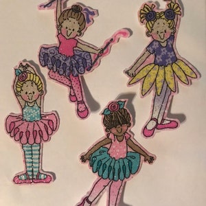 Tiny Dancers - Iron On Fabric Appliques - Patches, Ballerinas