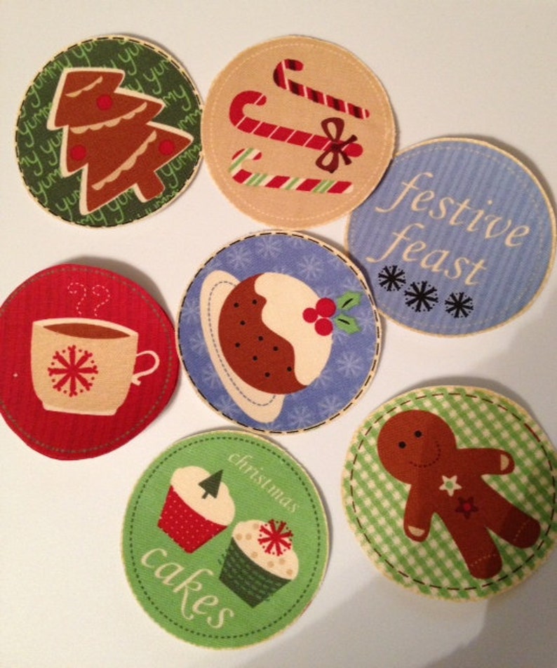 Holiday Treat Balls Iron On Fabric Appliques image 1