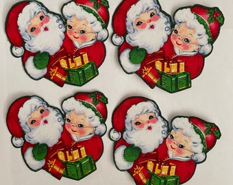 Mr and Mrs Santa Claus - Iron On Fabric Appliques