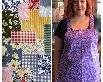 Pastel Patchwork Print Apron, Sally's Simple Aprons - Handmade, Machine Washable