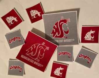 Washington State - Iron On Fabric Appliques - 10 Sports Patches
