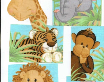 Jungle Babies  - Iron On Fabric Appliques