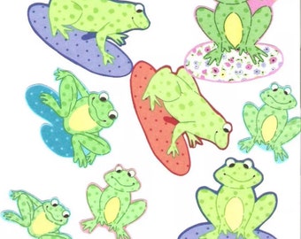 Happy little Frogs - Iron On Fabric Appliqués