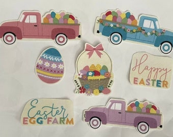 Easter Patches - Iron On Fabric Appliques, kids, babies