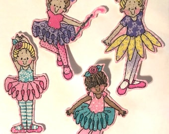 Private Listing for Mary Scully - Iron on Fabric Appliques, 2 sets of Tiny Dancers